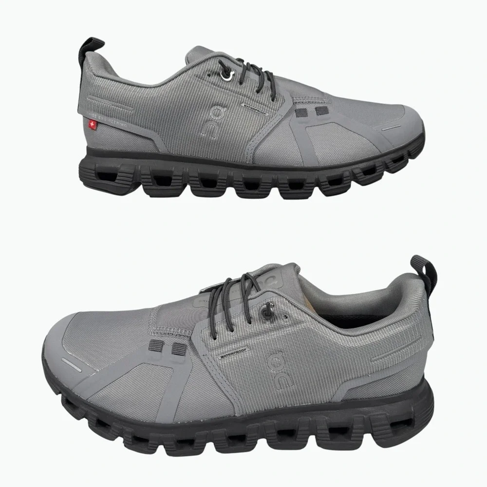 On Cloud 6 WP Running Shoes Mens Size 8 Alloy/Wolf Grey Waterproof 3MF10063030